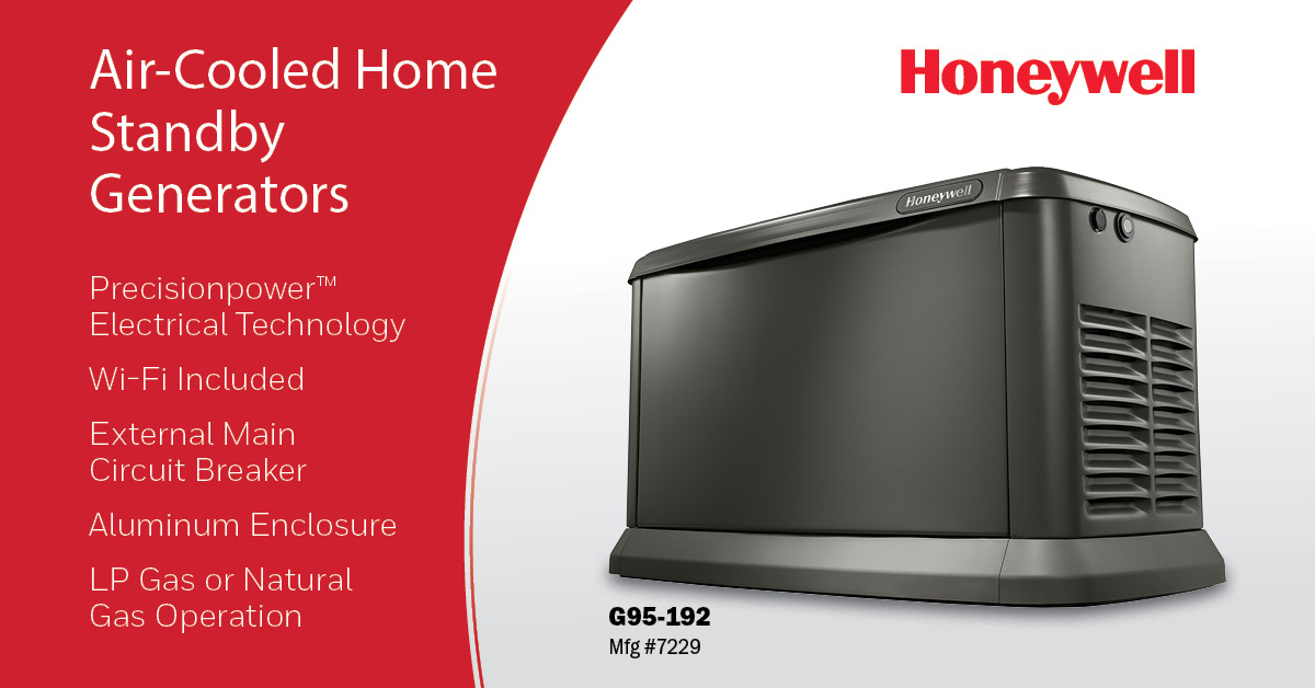 JohnstoneELP's tweet photo. Check out this air-cooled home standby generator by Honeywell, engineered with Precision Power Technology and an external main circuit breaker. https://t.co/SXTtSvqd2H