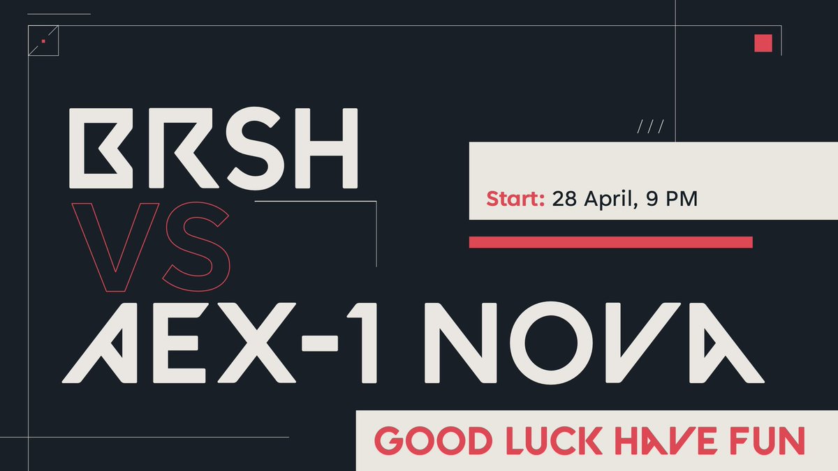 brshVLR's tweet photo. Today we're facing @AEX1official 🔥
We can't wait for this exciting matchup – see you ingame! https://t.co/8WTcVZNhb3