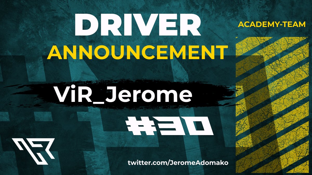 This week is busy indeed. We are happy to annouce the signing of <a href="/JeromeAdomako/">TF10_Jerome</a>
A driver with a lot of talent who from now on will be a part of our academy team. We are convinced that we will have a good time together and that he will improve as a driver.
#ViR #VirtualInsanity