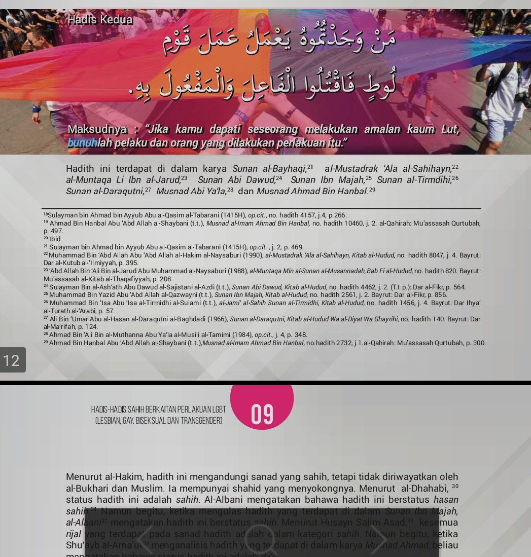 VettiesU's tweet photo. @Malaythai11 sy rasa, kdng mstar kena berani buat berita pasal lgbt ni.

cntoh sperti mantan muftiwp pernah post dlu.
tp sbb xfemes, dia xjd viral.

kot sesapa nk baca sedikit himpunan hadis sahih mengenai lgbt dan huraian dia.

https://t.co/MVXgFTrqH3 https://t.co/NGXzqBjhWP