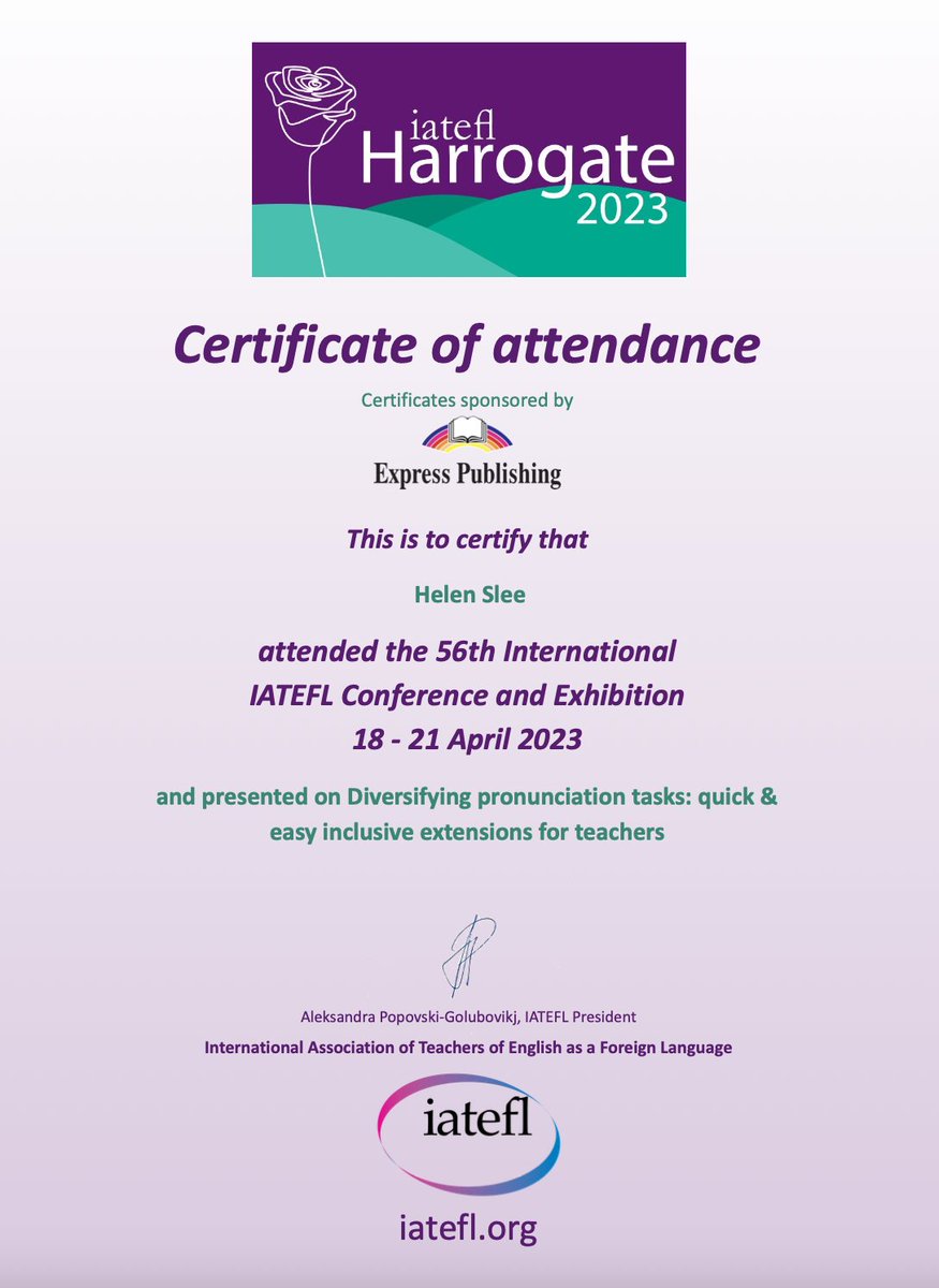 HelenTeachesEng's tweet photo. Thanks @iatefl! I enjoyed my 2nd #IATEFLConference & facilitating my 1st workshop (in @IPSENSIG's Showcase)! See you in Brighton next year!
Last Friday #IATEFL2023 attendees enjoyed the last day!
What stuck with you? Anyone/thing impact you? Takeaways?
#IATEFLHarrogate #IATEFL https://t.co/KXpZAXAXfi