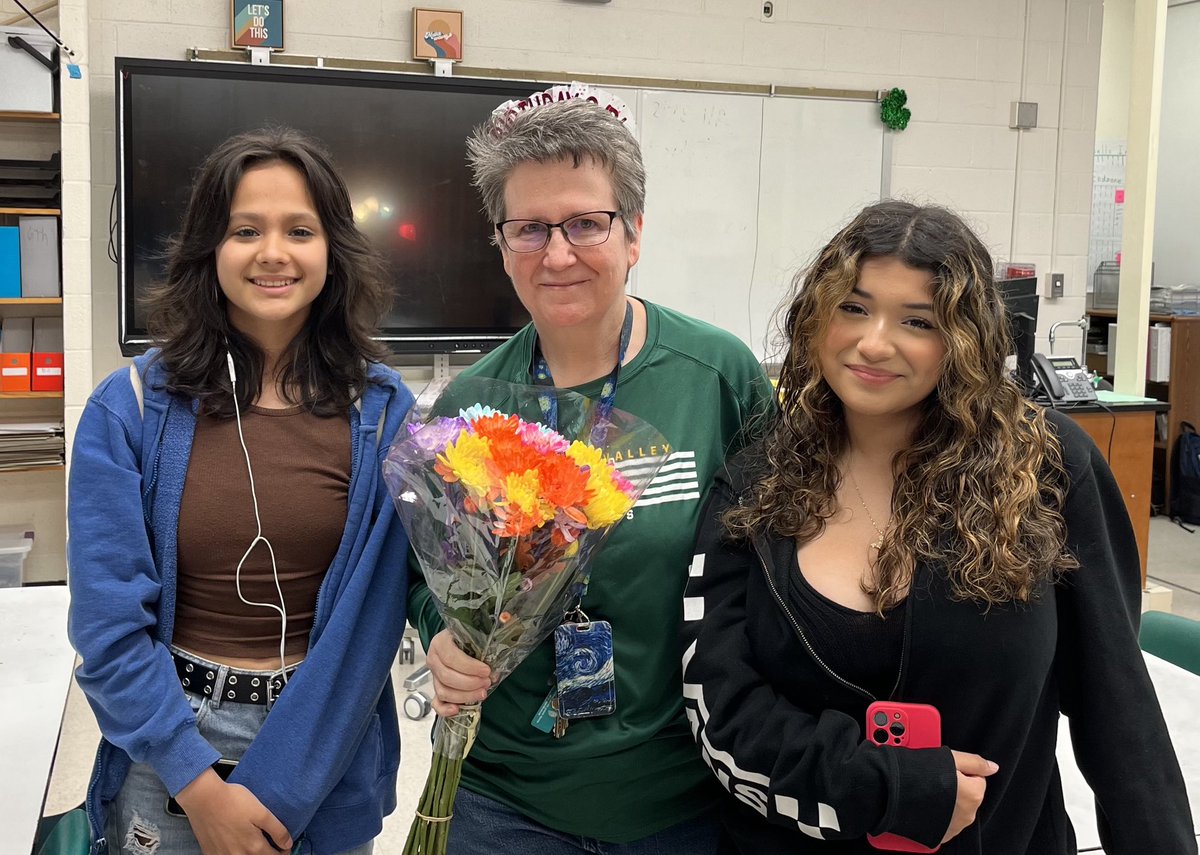 #blessed to have such wonderful students!  Flowers - a crown - homemade enchiladas and a cake!