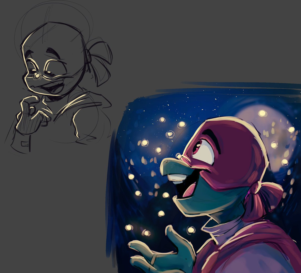 BoobeeLean's tweet photo. Fireflies ✨ quick doodle

[ #tcest #leotello #rottmntdonnie #rottmnt #underthewillowtree ] https://t.co/HAOaOow8UI