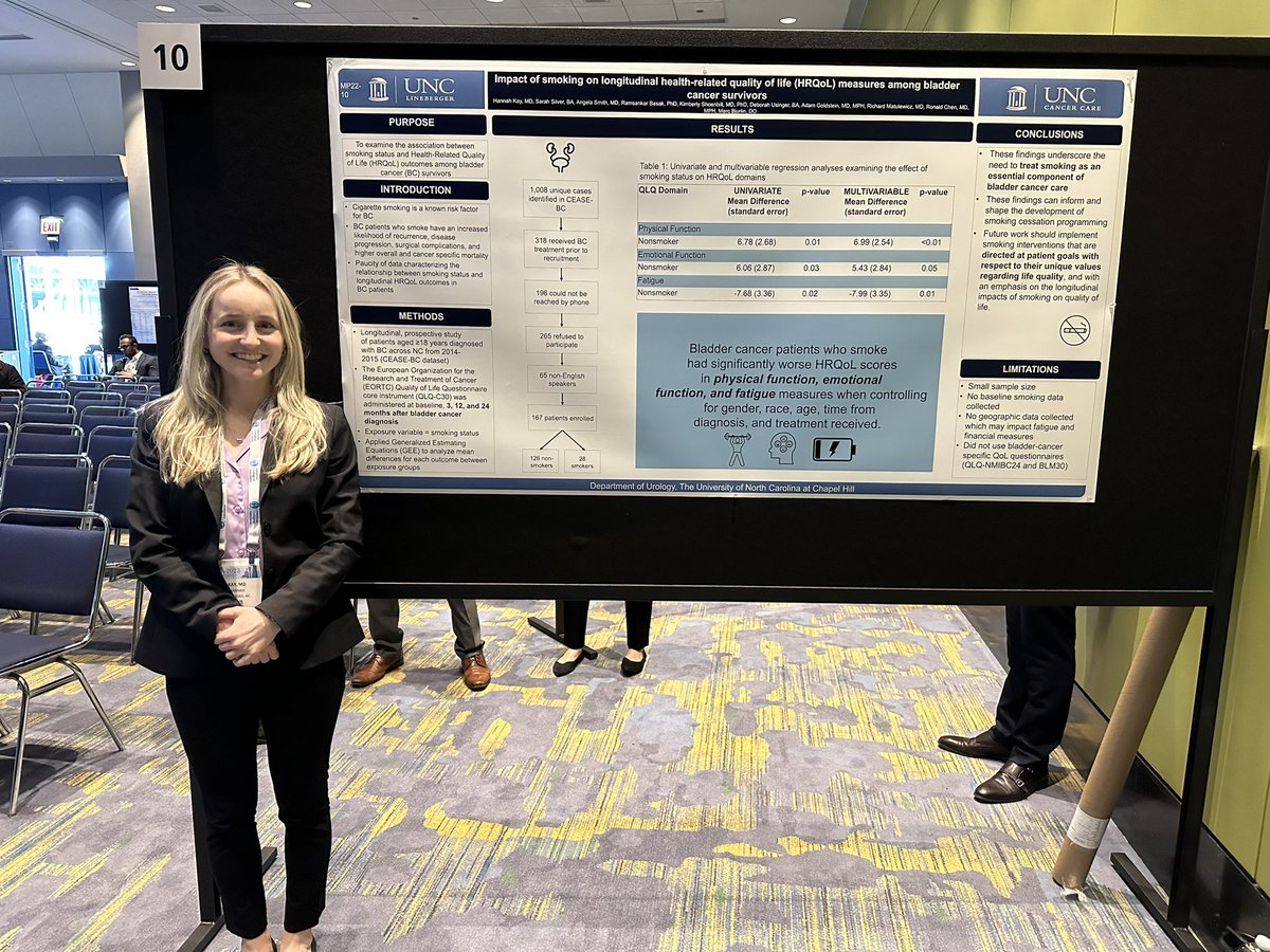 Katherine Chan, MD, MPH (@khubertchan) on Twitter photo Getting psyched to hear <a href="/YakhannahKay/">Hannah Kay, MD</a> present her work with <a href="/MABjurlin/">Marc A. Bjurlin</a> on impact of smoking on longitudinal health-related quality of life amount bladder cancer survivors! <a href="/UNCurology/">Urology@UNC</a> #AUA23 Getting psyched to hear <a href="/YakhannahKay/">Hannah Kay, MD</a> present her work with <a href="/MABjurlin/">Marc A. Bjurlin</a> on impact of smoking on longitudinal health-related quality of life amount bladder cancer survivors! <a href="/UNCurology/">Urology@UNC</a> #AUA23