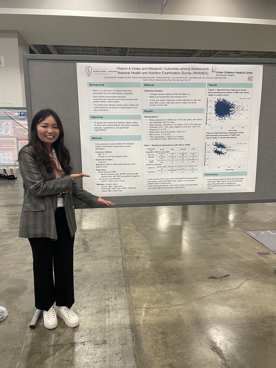 Come by poster 407 at 5:15pm to our student Silvia Kwak’s poster on Vit A and metabolic outcomes #PAS2023