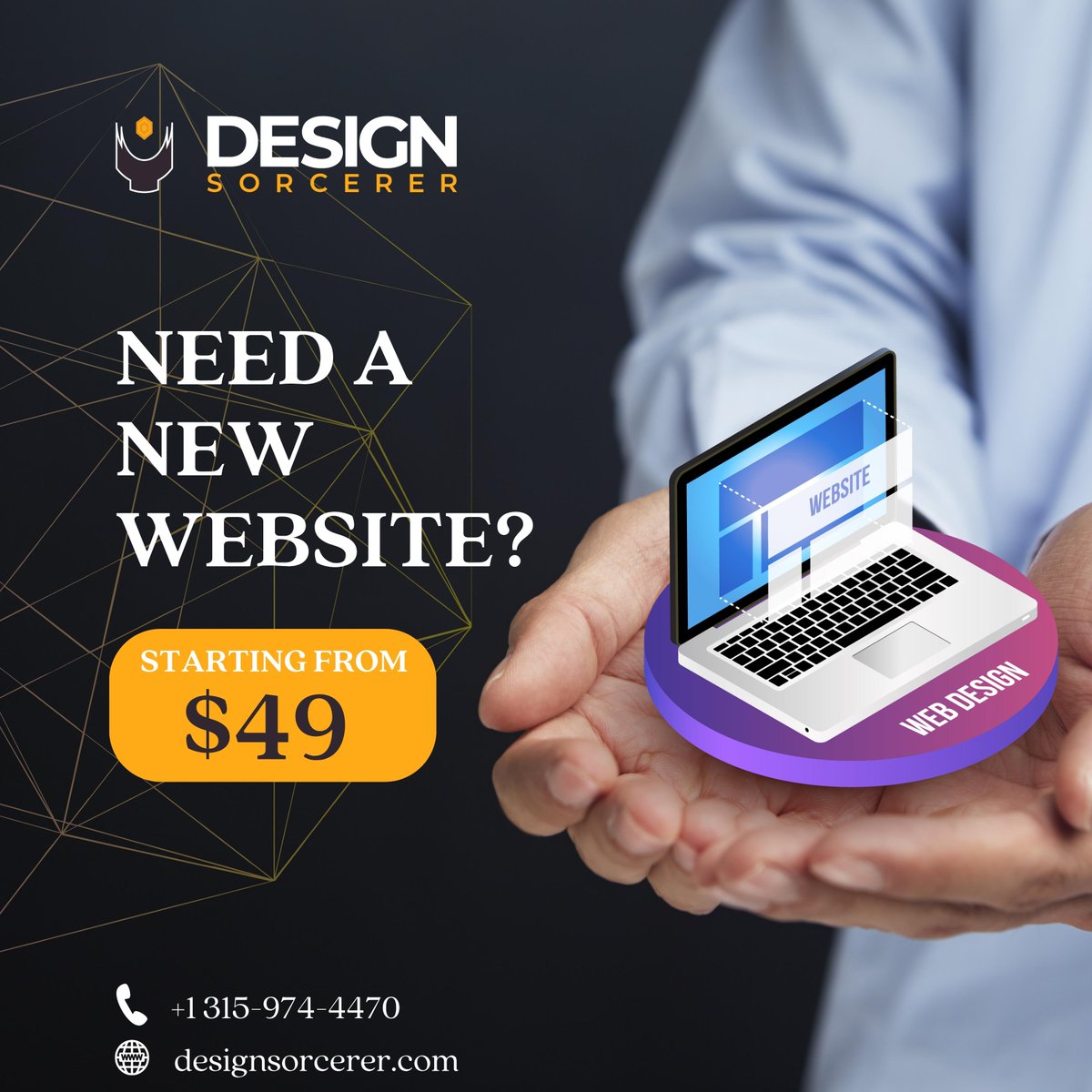 design_sorcerer's tweet photo. "Revamp your online presence and boost your business with our stunning website designs. Let us help you make a lasting impression in the digital world! 📷
https://t.co/AY01pXW2VV
 #NeedWebsite #needawebsite #webdesign #digitalmarketing #onlinepresence https://t.co/0Rr6EEPlv7