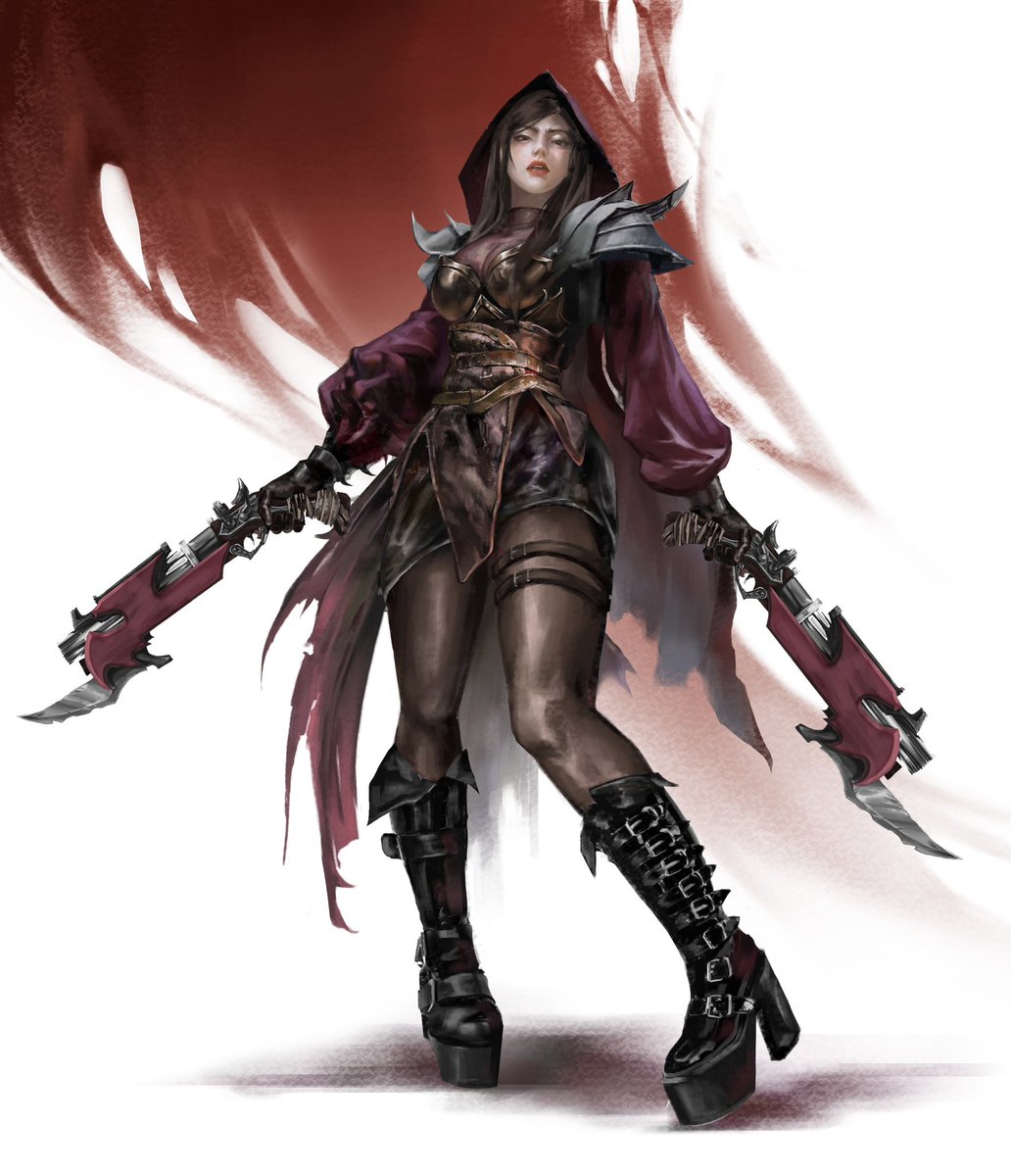 xattyio's tweet photo. Scarlet Bonethane the Monster Hunter 

#OC #fantasyart https://t.co/EWQiycVW0p