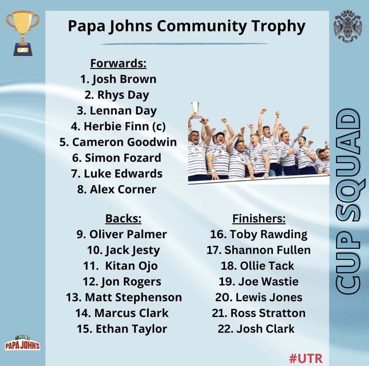 reedsweybridge's tweet photo. 🆚 | Truro
⏰ | 15:00pm
🏟️ | Home [KT12 4EJ]

Luke Edwards, Kitan &amp; Ethan into the starting 15.

Home support is greatly appreciated as the Cup enters the final stages.

Food/drink available from midday.

Expecting a packed touch line. You don’t want to miss it 🤩.

UTR❤️🤍💙 https://t.co/HA1p9e6dz7