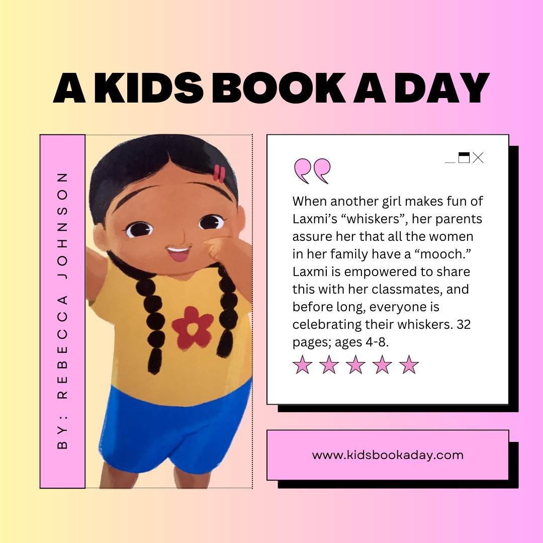 FEATURE FRIDAY 🎉

A huge thank you to Rebecca Johnson for this fabulous feature on her AAPI heritage book list!!! You can check out the whole list by visiting this link: kidsbookaday.com/book-lists/asi…☺️

#laxmismooch 
#childrensbook
#shellyanand
#aapiheritagemonth 
#aapiheritage 
❤️