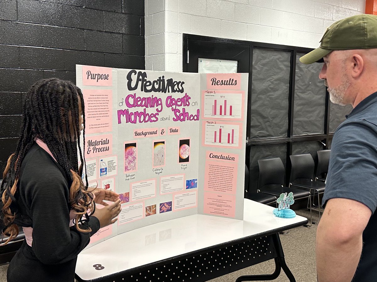 skserm01's tweet photo. Myka Nunn 2023 FCHS Science fair - 1st place!   Congrats Myka on a job well done! ⁦@FernCreekHigh⁩ #FCproud https://t.co/MZIxFV5vms