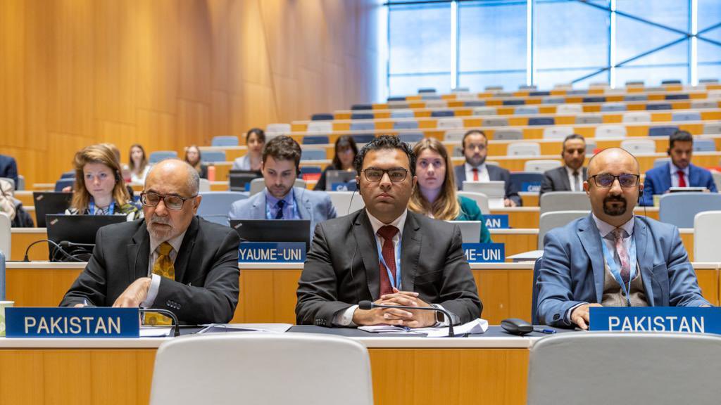 PakUN_Geneva's tweet photo. Today in Geneva, @WIPO Committee on Development &amp; IP (CDIP) chaired by Ambassador @KhalilHashmi of 🇵🇰 concluded successfully: adopted, inter alia, four new development projects &amp; a decision on fresh review of WIPO’s technical assistance in the area of cooperation for development. https://t.co/vH2JfGHx4p