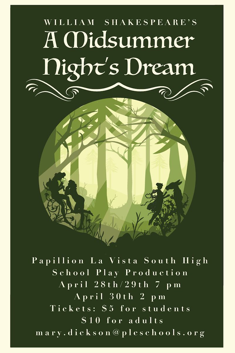 THIS WEEKEND!  Don't miss a Midsummer Night's Dream.  Support PLSHS Theatre Department and get your ticket today!