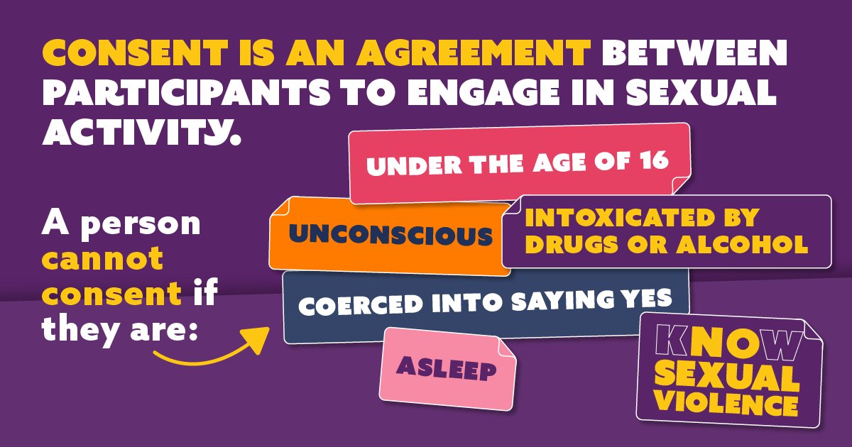 KnowViolenceAW's tweet photo. Non-consent isn’t always as simple as a firm no, it can include:
➡️ “I don’t feel like it right now”
➡️ “I don’t like that”
➡️ Pushing you away
If you have to convince somebody to sleep with you, then this is not consensual sex.

Find out more: https://t.co/7IUSdEZ1YT https://t.co/58tSwOSL44