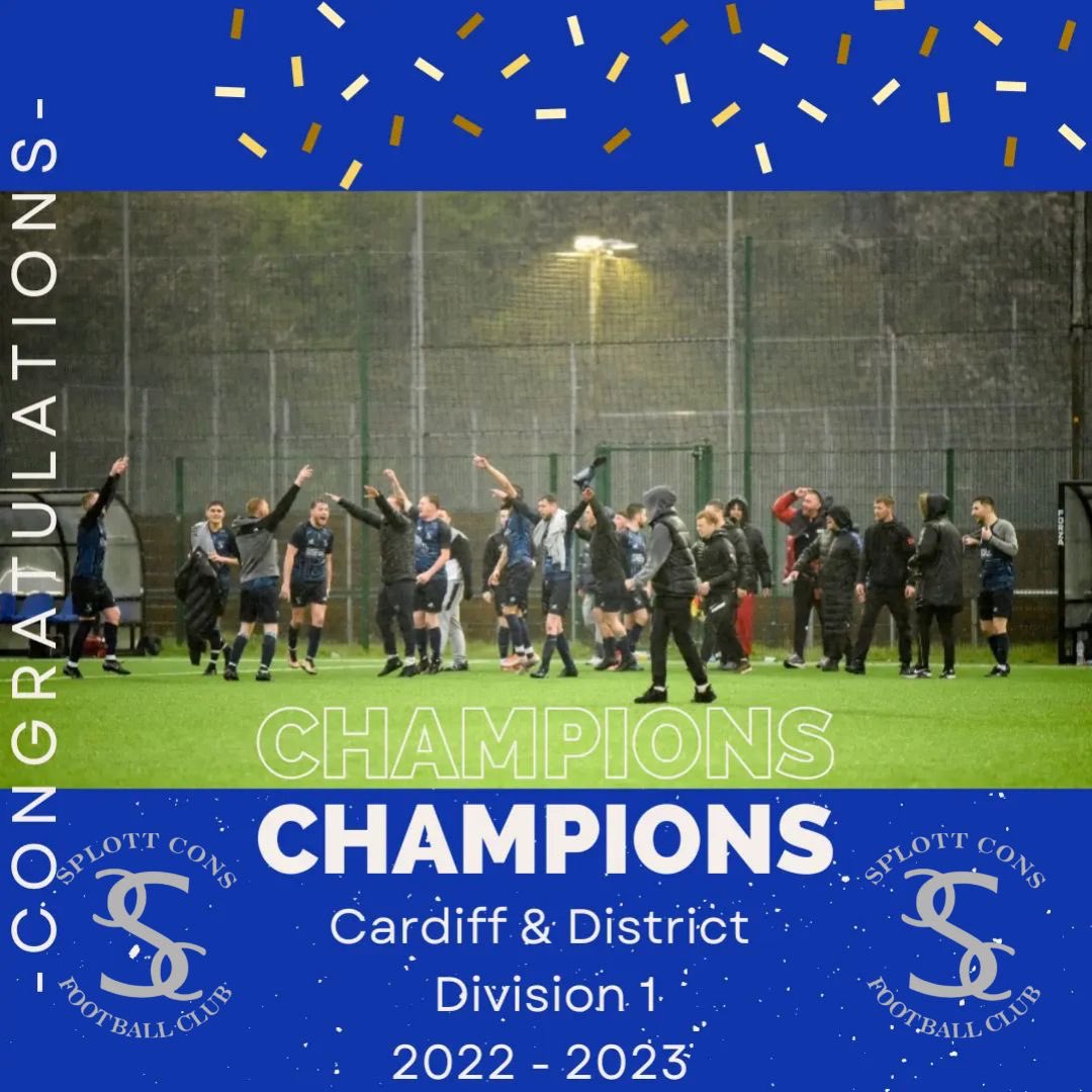 SplottFC_'s tweet photo. ‼️🏆CHAMPIONS🏆‼️

Last night our first team clinched the division 1 league title on the final day of the season against a very spirited @LlanrumneyC side.

In what has been a very tough league campaign the boys dug in deep to bring home a 3rd consecutive league title. https://t.co/XPccKVmCJ4
