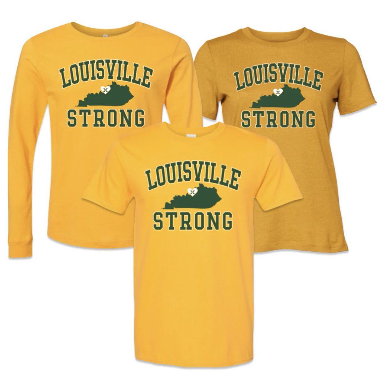 StXTigersStore's tweet image. A limited number of "Louisville Strong" t-shirts are available in-store only. This shirt is no longer available online. 

This is the only official shirt involved in the fundraising for the Barrick Family Fund.