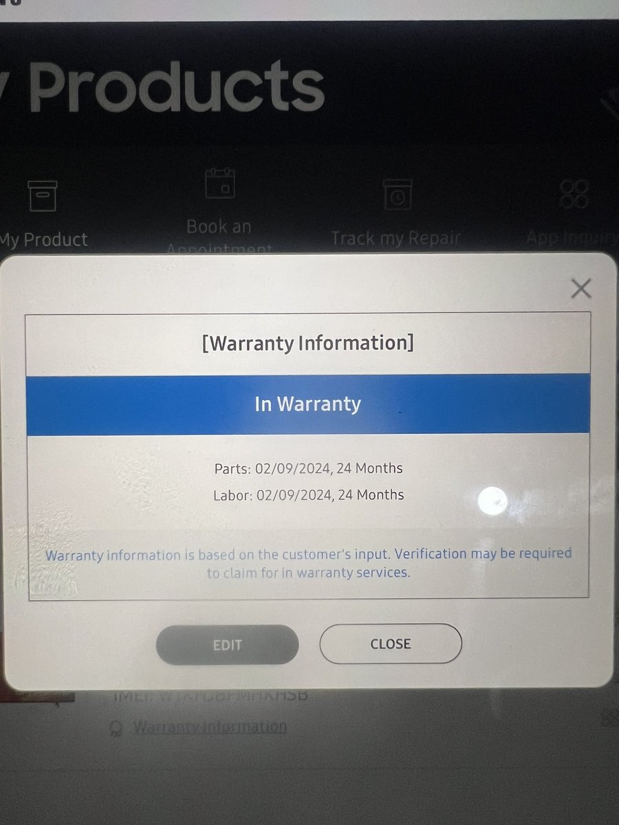 rezide23's tweet photo. @SamsungTV I bought SamsungTV UA55AU8100GXXP last feb 2022. After 1yr &amp; 2 mos dead pixels appears on my screen so i've check my registered product it says warranty is 24 mos then i book for service repair. After few days they change it to 12 mos now im out of warranty.pls explain https://t.co/mx4oillFdI