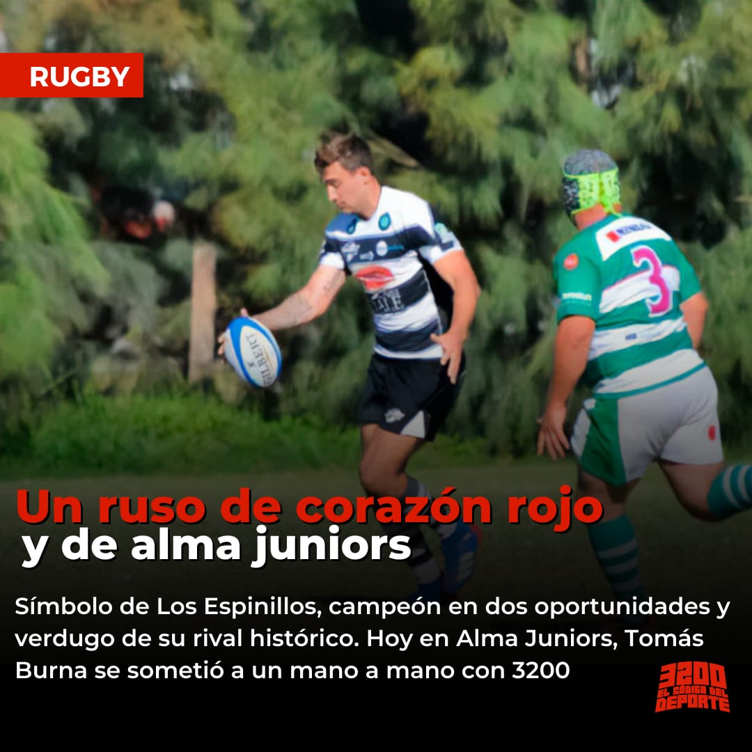 3200deportes's tweet photo. #Rugby 🏈
Un ruso de corazón rojo y de alma juniors

♥️ Símbolo de Los Espinillos, campeón en dos oportunidades y verdugo de su rival histórico. Hoy en Alma Juniors, Tomás Burna se sometió a un mano a mano con #3200Deportes 

Sigue 👇 https://t.co/gtysqACdAz