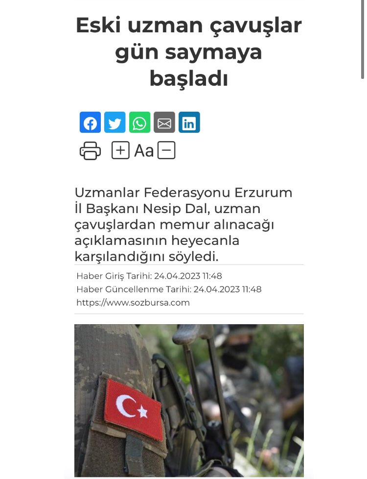 3269 uzman erbaş kanununa tabi olarak çalışmış sözleşmesi bitmesine müteakip kendi isteğiyle ayrılmış olan uzman çavuşlar müjdeli haber bekliyor 
<a href="/RTErdogan/">Recep Tayyip Erdoğan</a> <a href="/suleymansoylu/">Süleyman Soylu</a> <a href="/vedatbilgn/">Vedat Bilgin</a> <a href="/fuatoktay/">Fuat Oktay</a> uzman çavuşlar #uzmançavuşlar
