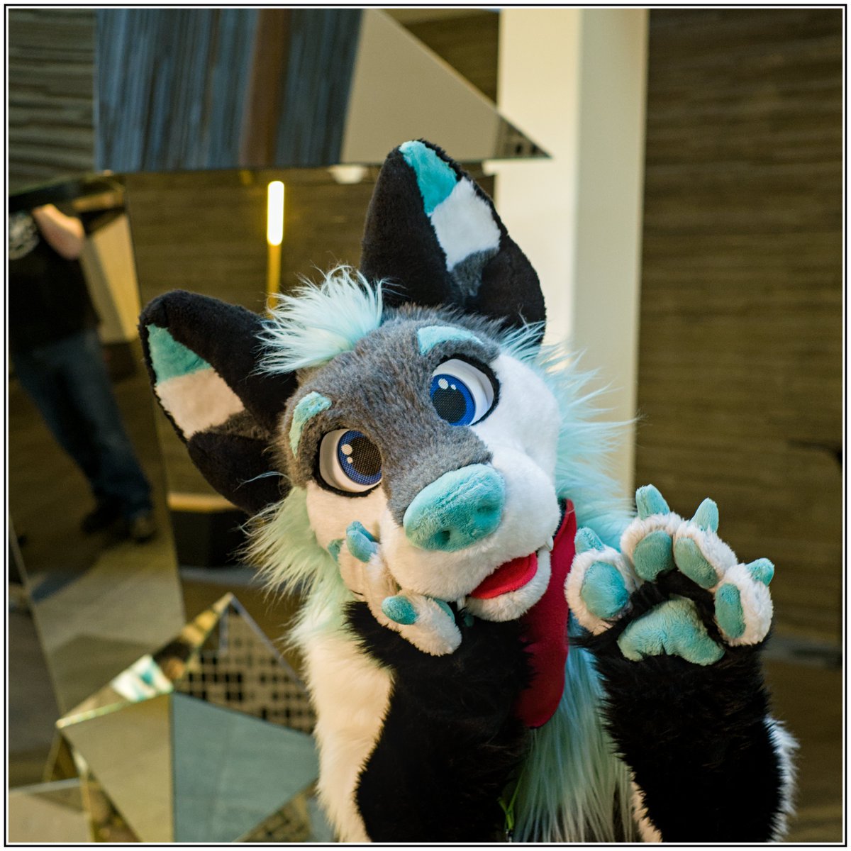 Caught this cute on camera during #NFC2023 #FursuitFriday Featuring @SwifterBlue