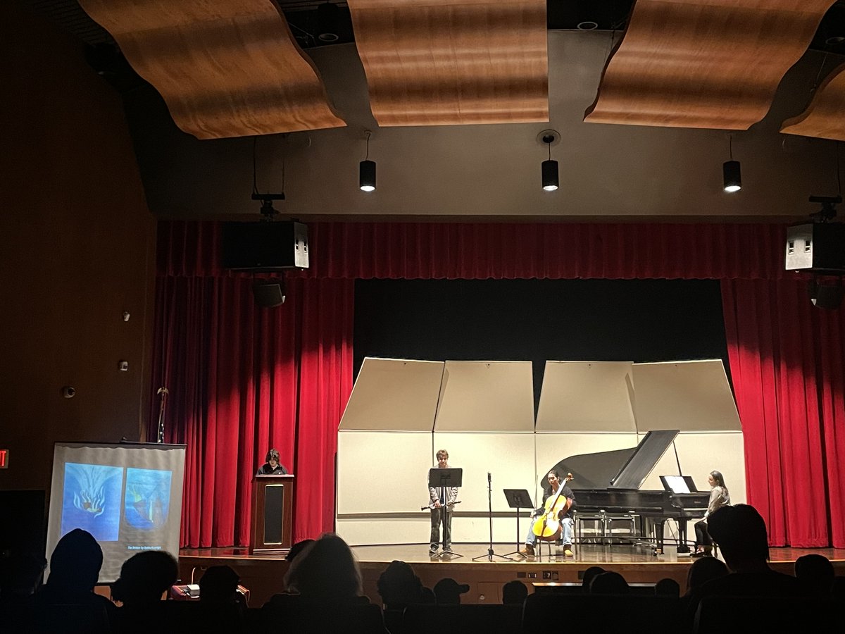 WCSD_Arts's tweet photo. Creativity and collaboration were soaring at East High School with original student works presented at the Poetry, Music, and Art Celebration!  @WCSD_K12 @WillEastHigh https://t.co/N9VuDvSxPT