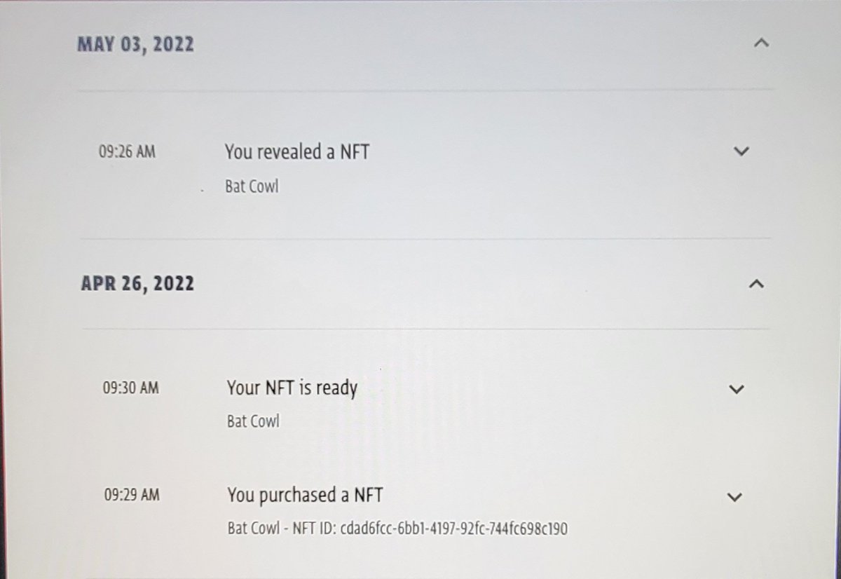 OG_big_papa's tweet image. I turned 1 in the NFT space this month.
The @batcowls was my very FIRST nft purchased.
Although it didn't reveal till a week later, I still consider my purchase date MY entry date because that's when I turned over my hard earned money.
Been a cool ride so far🦇
#batman #batcowl