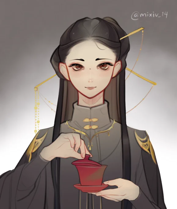 Been playing around with how I wanna draw murong mengze hmmm