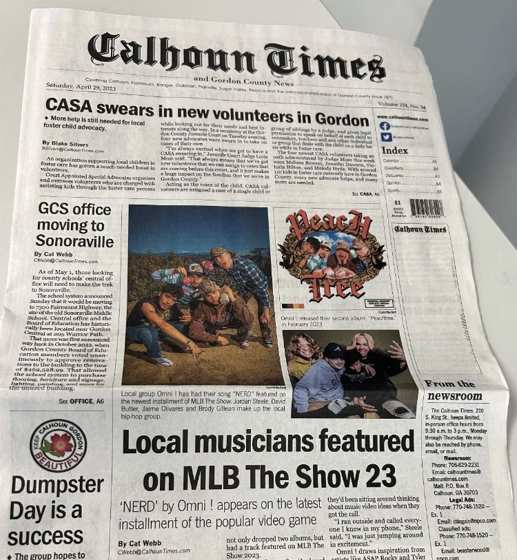 We got in the News paper…