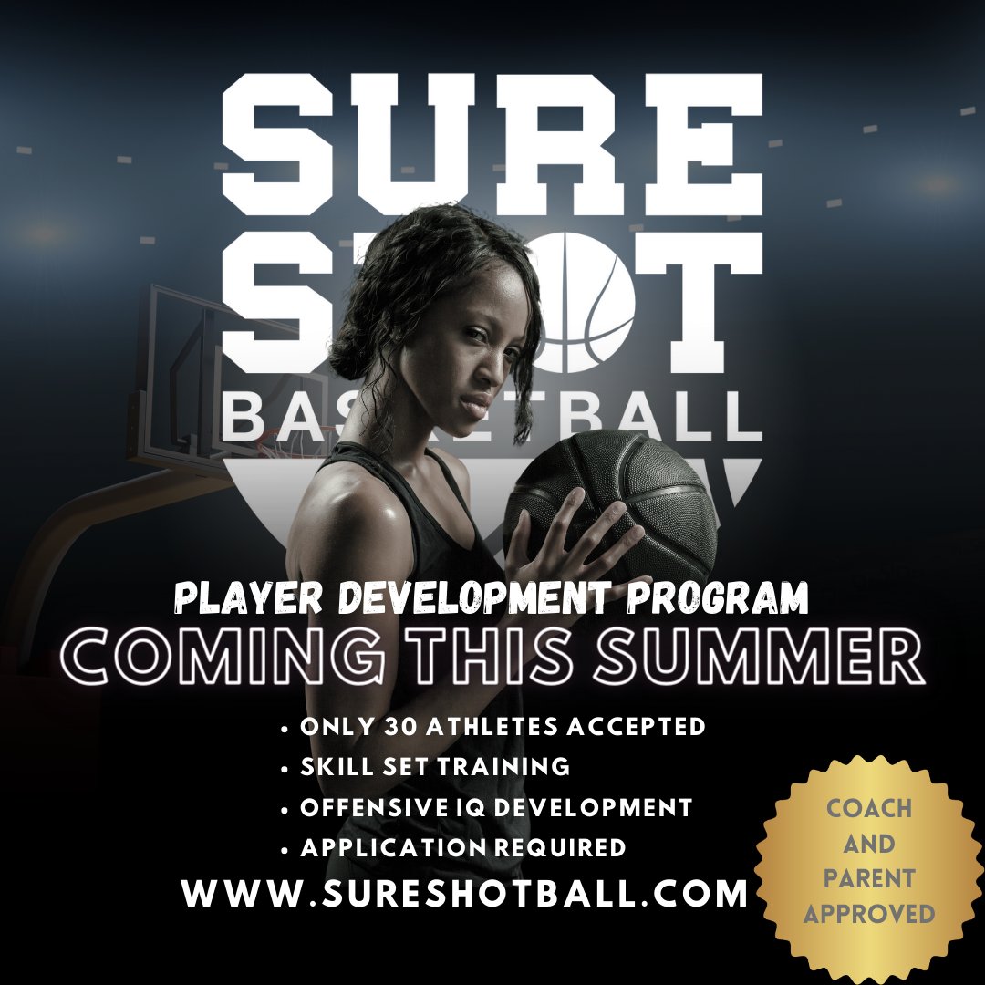 SureShotBall's tweet photo. Attention all basketball players! 🏀 Our limited Player Development Program is now accepting waitlist applications for 30 athletes. Take your skills to the next level with SureShot Basketball. Apply now! #PlayerDevelopment #BasketballTraining #SureShotBasketball https://t.co/xdoC5oV5c8