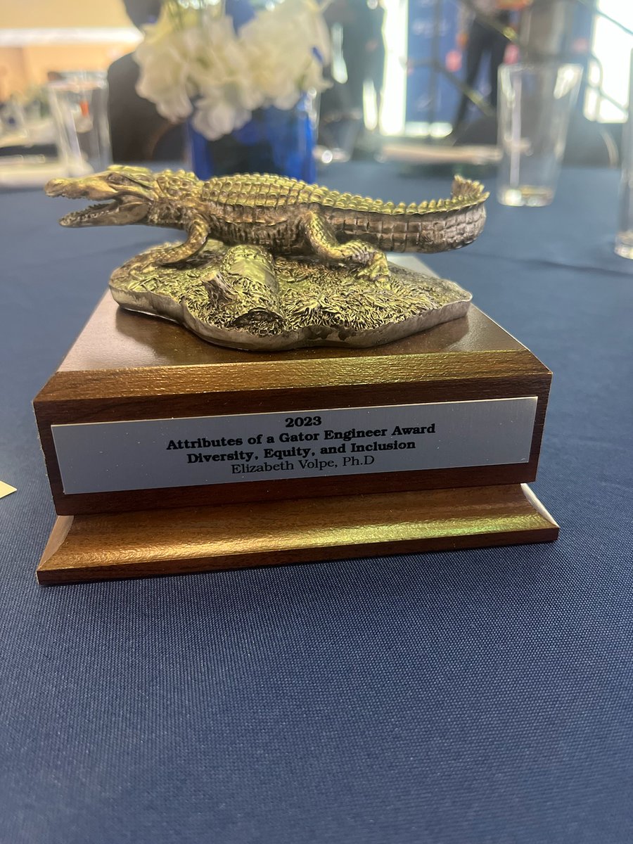 DeniseRSimmons's tweet photo. Shouting out the amazingly accomplished Elizabeth Volpe @Simmons_Lab @essie_uf Civil Engineering PhD student for earning the Attributes of a Gator Award for DEI today. Dr Hwangbo Bae joined us to celebrate her amazing accomplishment.  So proud of both of these scholars! https://t.co/Hi5xVAYD2K