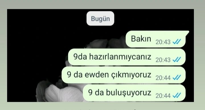 Her buluşma öncesi attığım bilgilendirme mesajı.