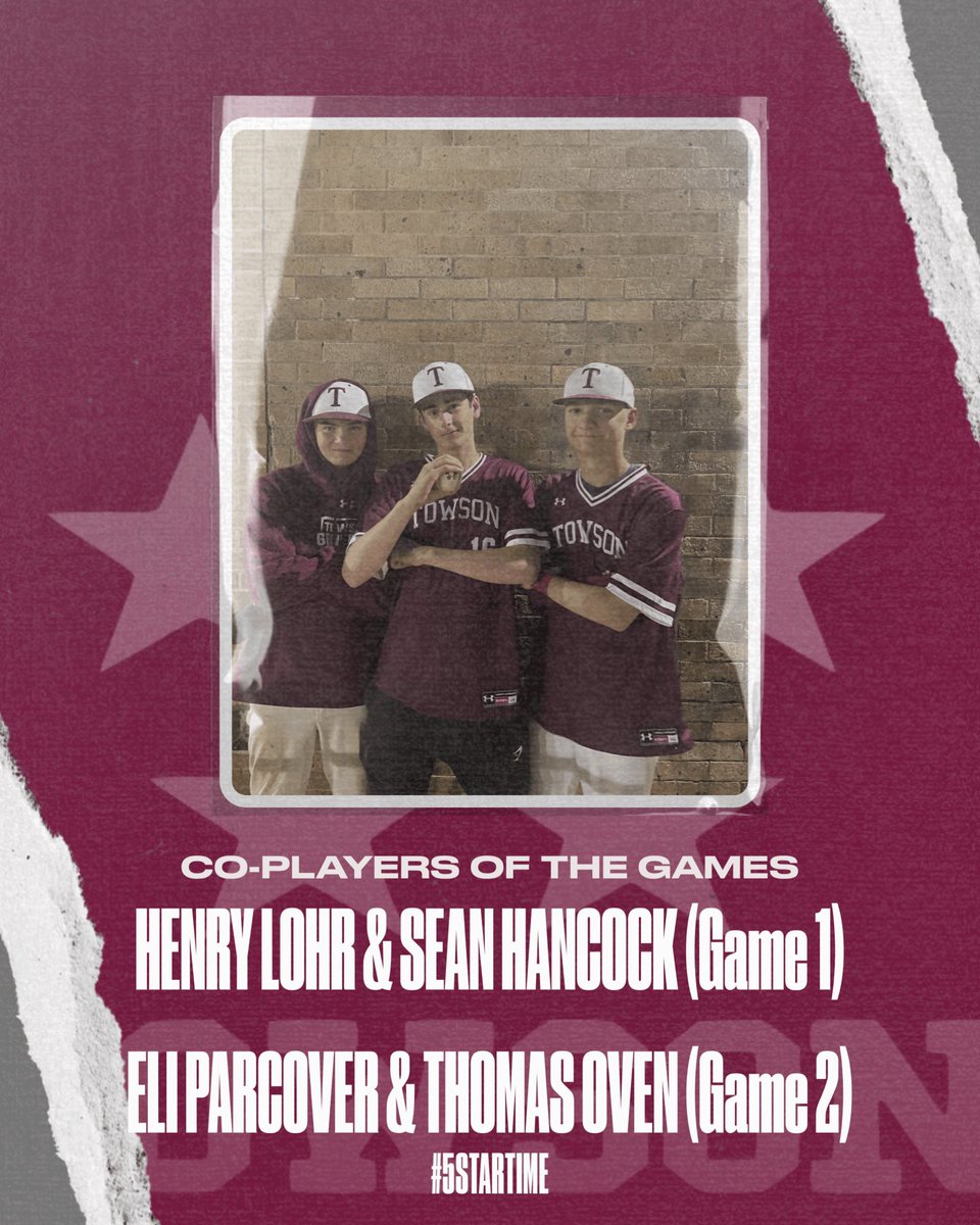 CoachMattAllen's tweet photo. @TowsonBaseball JV Generals player of the game awards for our two double header games yesterday go to our two outstanding pitcher and catcher combinations.  Both pitchers did an amazing job, and both catcher called a great game.  @henry_lohr_18 @SeanHancock0 https://t.co/Wgfbheualx
