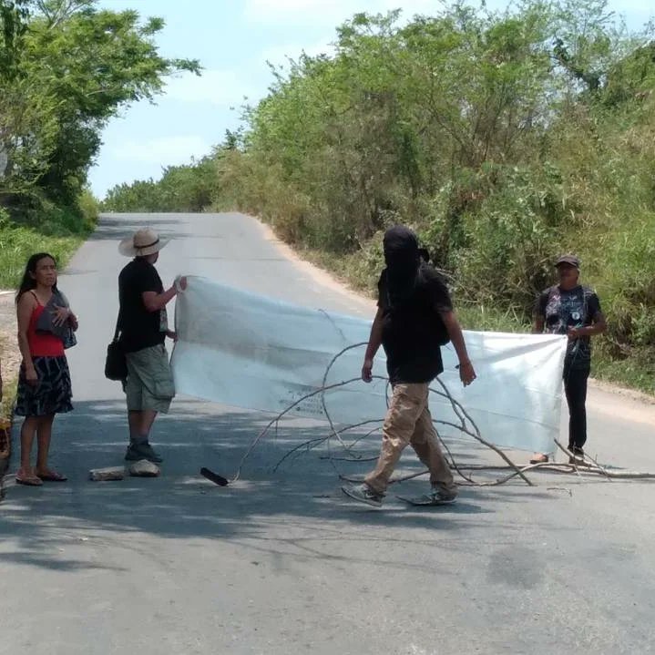 la_odico's tweet photo. 📢EN ESTOS MOMENTOS:

Hay bloqueocarretero en la carretera federal Acayucan- Coatzacoalcos.

Exigiendo alto a la represión en contra del campamento Tierra y Libertad, en Oaxaca contra del corredor #interoceánico 

 ¡Liberación a l@s detenid@s! https://t.co/YAzAG6cVDi