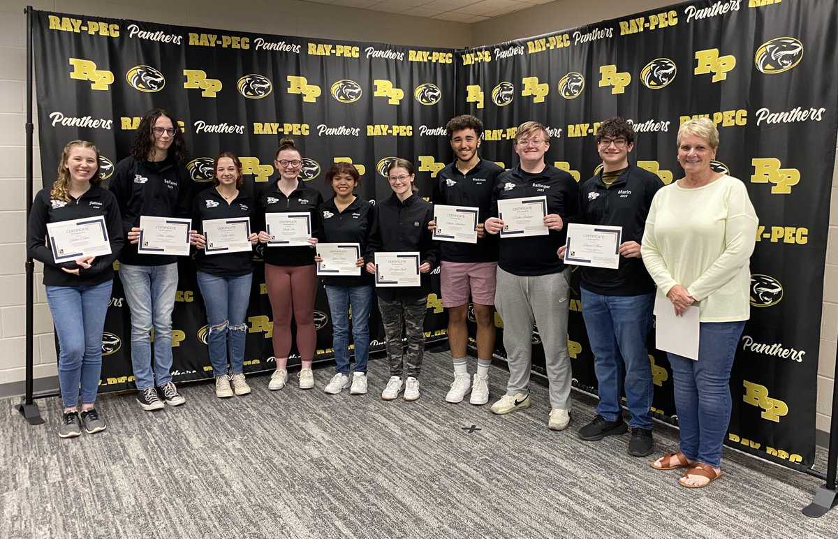 raypecschools's tweet image. RP School Board on 4/27 honored students selected for All-State Choir. From left: Jilliam Collom, Miles Sellami, Tallie Scott, Bailey Roe, Leticia Turner, Brooklyn Burk, Xander Blackmon,  Dalton Ballinger, David Marin, &amp;amp; Board Member Carol Barnes. Not pictured: Hannah Moroney.