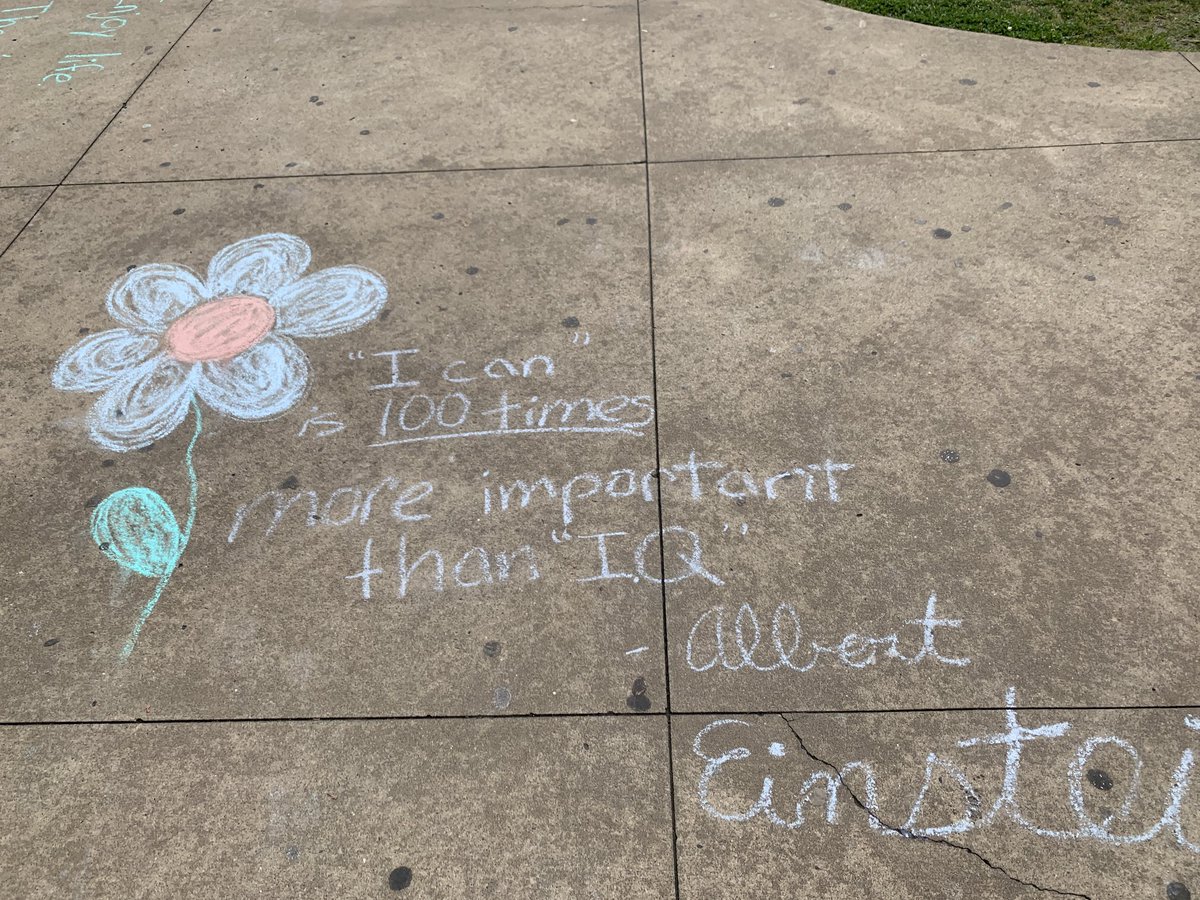 Mrs. Forster’s AP Literature students are making the most of this beautiful day by writing inspirational quotes on the CHS sidewalks! What a creative idea and a win-win for everyone! #BestofCHS