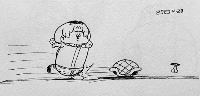 甲羅を蹴るサーバルちゃん