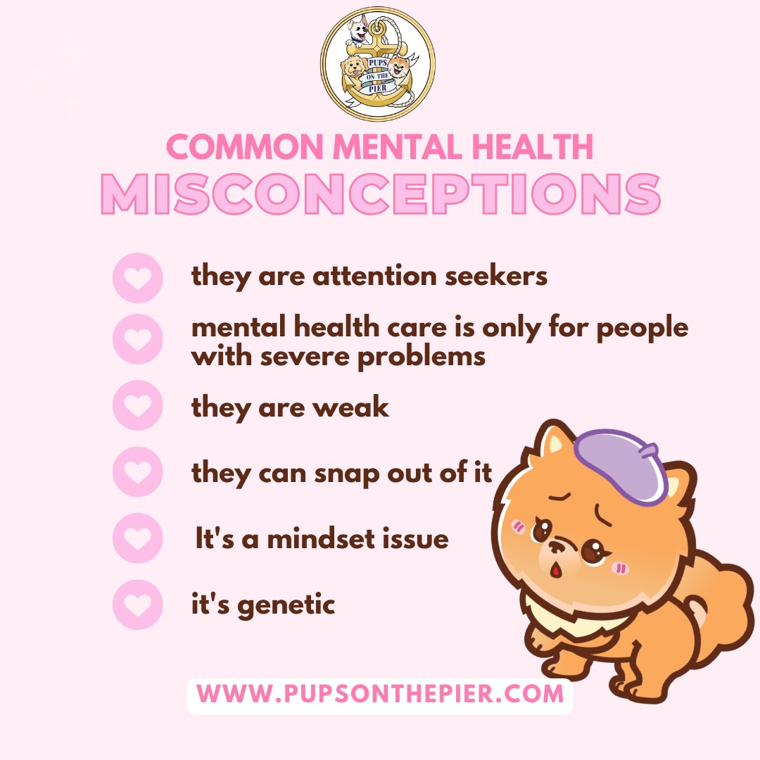 🧠 Common Mental Health Misconceptions 💭

Let's debunk some myths surrounding mental health and spread awareness! 🌟

1️⃣ Myth: Mental health problems are rare.
Fact: 1 in 5 adults experience mental illness each year.

2️⃣ Myth: People with mental illness are dangerous.
Fact: The