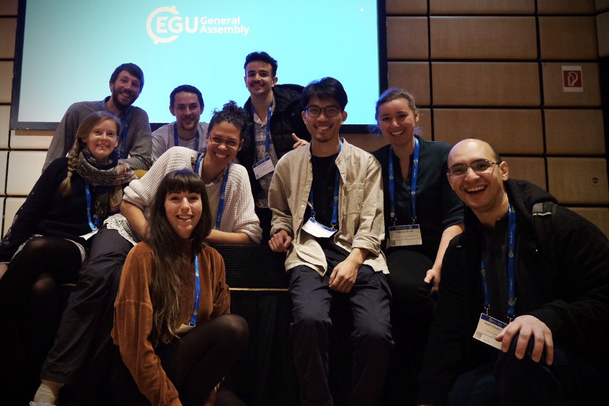 Members of <a href="/TUMsoil/">@TUMsoil</a> after concluding #EGU23. What an exciting week! Incredible but true: Three people on this photo came by bike 🚵‍♀️
From left to right: F. Steiner, <a href="/GeoSchweizer/">Steffen Schweizer</a>, <a href="/J_Guigue/">Julien Guigue</a>, <a href="/k_witzgall/">Kristina Witzgall</a>, L. Porter, L. Bento, @Kaiyu05711824, <a href="/FranziBucka/">Franziska Bucka</a>, and P. Teixeira