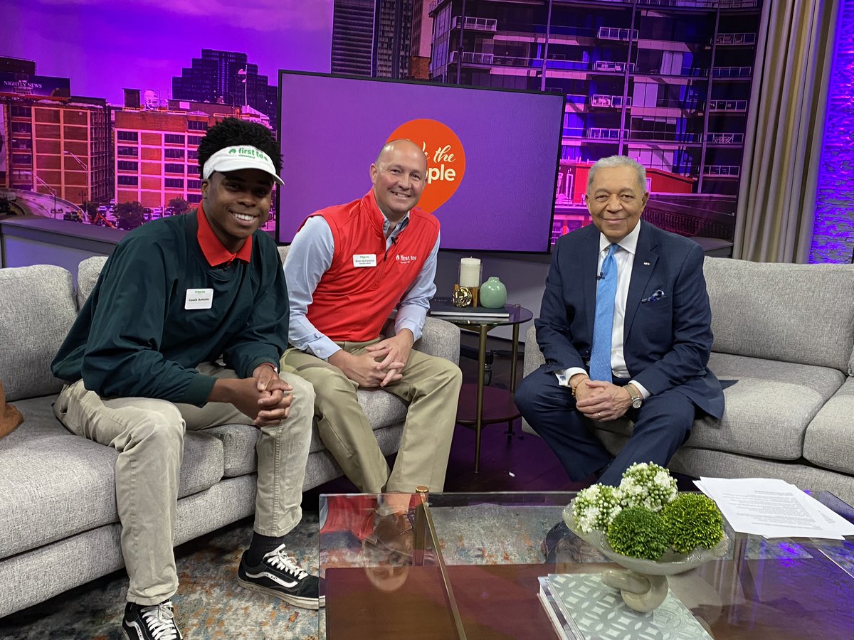 FirstTeeCLE's tweet photo. Tune into @wkyc "We The People" show this Sunday, April 30 at 7:30 AM to see Leon Bibb's interview with Brian McFarland, Associate Director (middle), and Antonio Jofferion, Lead Coach/Alumnus (left) about First Tee - Cleveland! #firstteecle #buildinggamechangers https://t.co/UsHR49eaP5