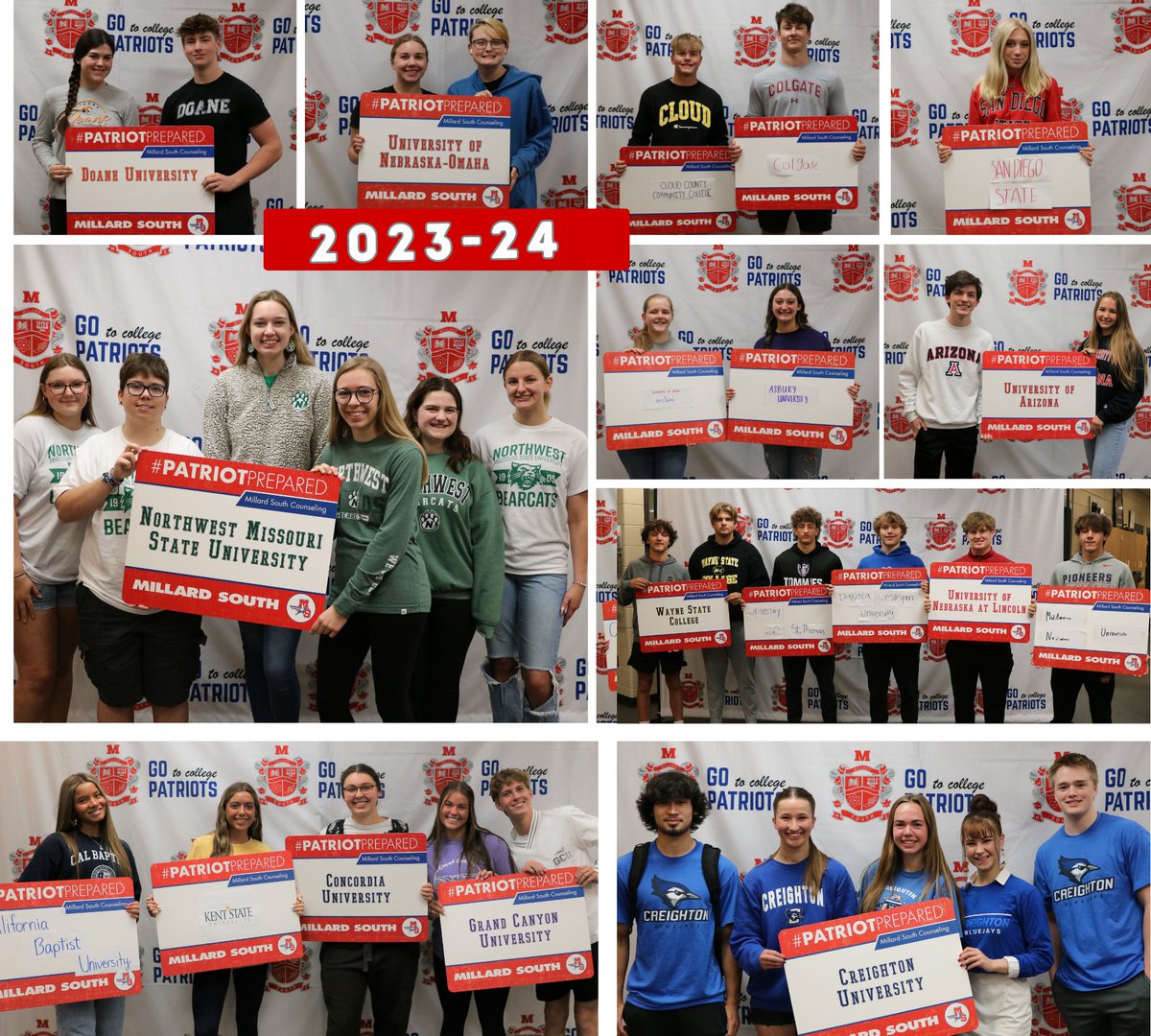 MillardPS's tweet photo. College Decision Day! #Proud2bMPS @MSCounseling @MSHSactivities https://t.co/goeoBaUD0l
