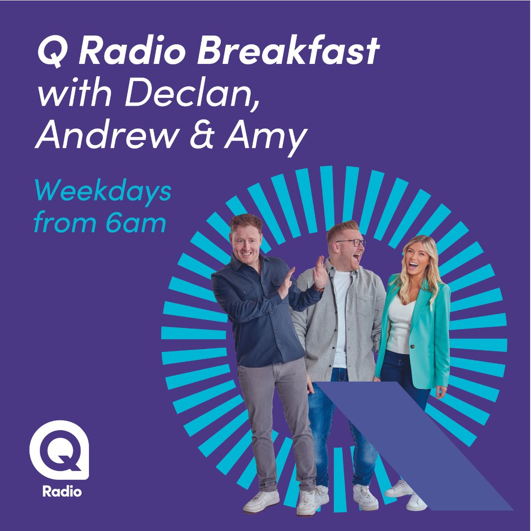 QRadioOfficial's tweet photo. Well, there you have it! Your new Q Radio Breakfast team - Declan, Andrew and Amy - back for more BIG laughs tomorrow from 6am! 🤩🤣

#cheeky #biglaughs #breakfastbanter https://t.co/R1AH7rSaCL