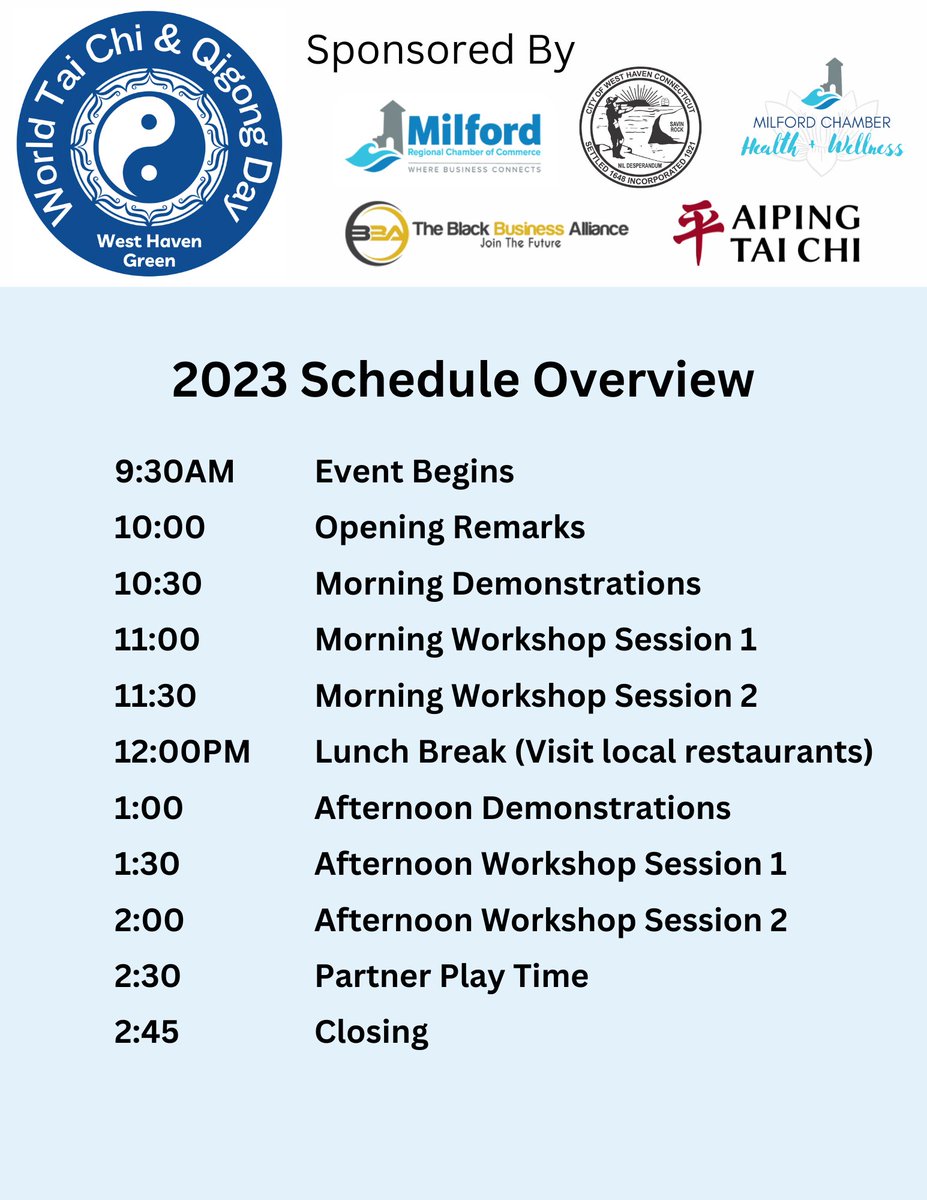 thestressbender's tweet photo. Bad news: Tomorrow's Southern CT World Tai Chi and Qigong Day event is rained out. Good news: I'm moving it inside my place and will now be able to livestream it! Watch on https://t.co/ikfgp8YSQI or https://t.co/Cw2ikkLwS4. Program schedule is all in EST. https://t.co/E1cLbvuyLF