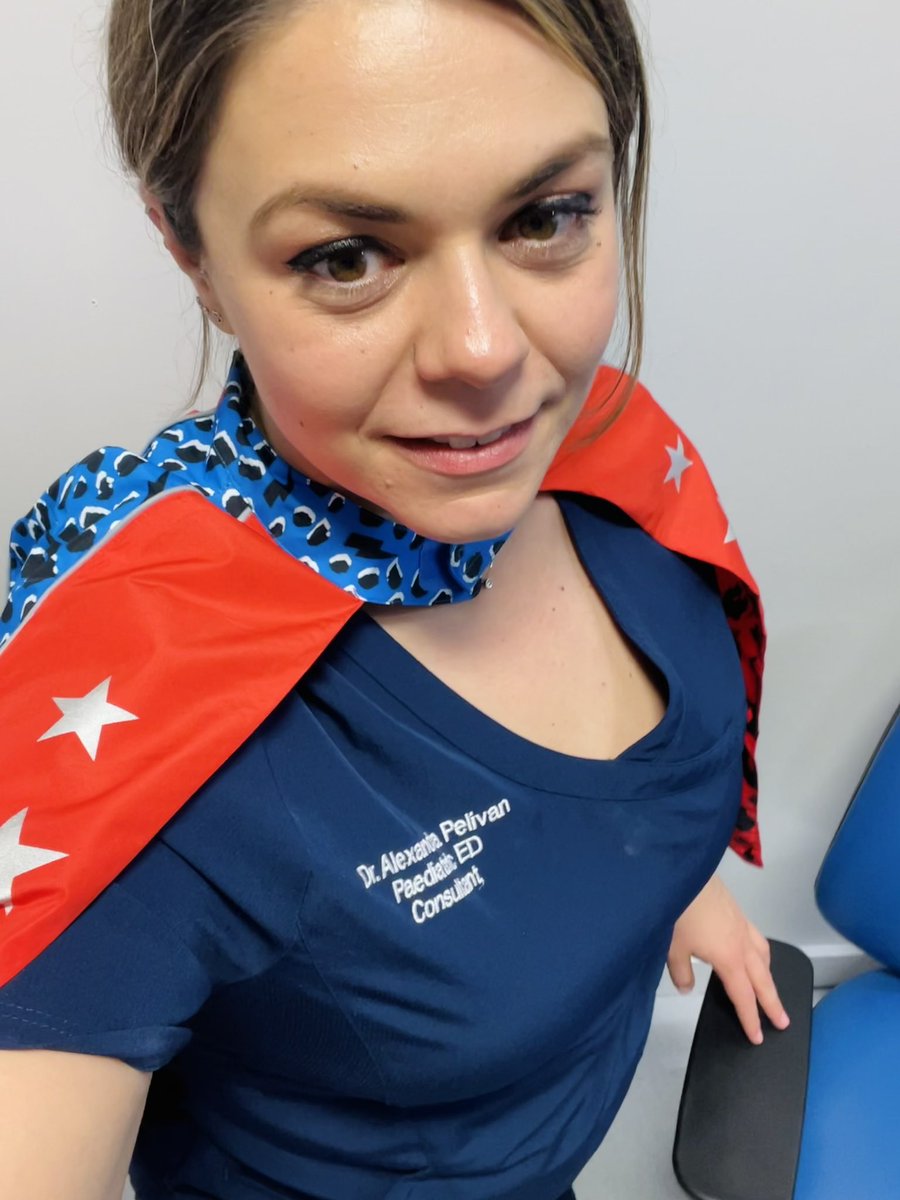 Alexandra Pelivan (@alex_pelivan) on Twitter photo These capes appeared in our Paeds ED today and I now believe that we should wear super-hero capes daily.
Imagine how I felt when I sorted out a pulled elbow dressed like this 👑
#paedsed #pem #paedsrocks #choosepaediatrics #superhero <a href="/RLHPED/">RLH Paeds ED/Trauma</a> These capes appeared in our Paeds ED today and I now believe that we should wear super-hero capes daily.
Imagine how I felt when I sorted out a pulled elbow dressed like this 👑
#paedsed #pem #paedsrocks #choosepaediatrics #superhero <a href="/RLHPED/">RLH Paeds ED/Trauma</a>