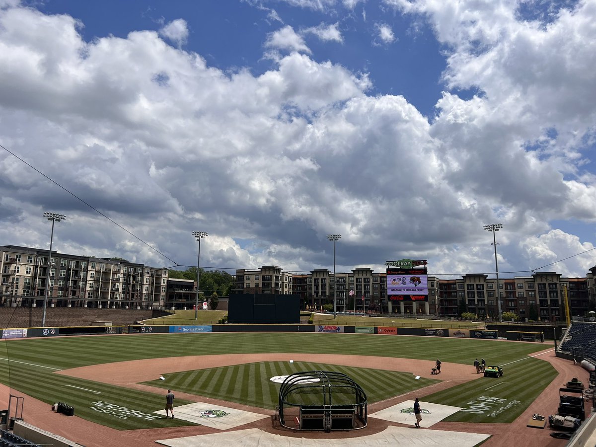 GoStripers's tweet photo. Boy, have we missed the sun!! It’s perfect trick-or-treating weather here at Coolray Field.

Join us tonight: https://t.co/b95eCcxMKG https://t.co/lLZNjPWhNR