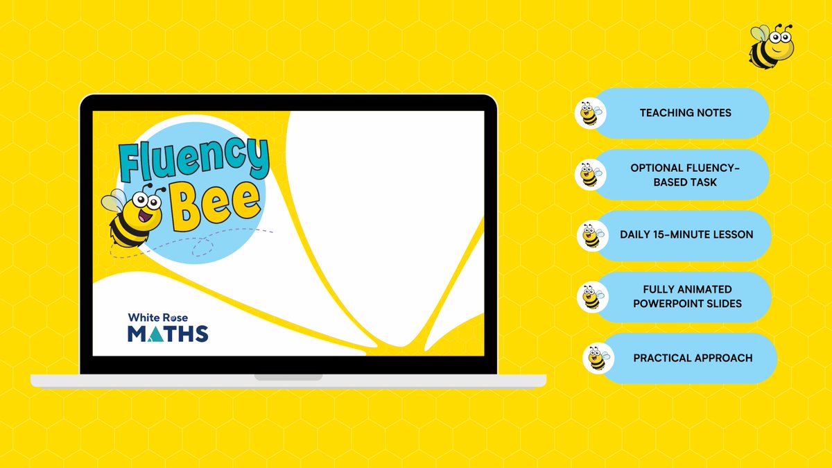 WhiteRoseEd's tweet photo. Fluency Bee is our new programme designed to support all children in developing good number sense and fluency.
๐ https://t.co/huaNqeR5T9
#FluencyBee ๐ https://t.co/6SgiLMCB5B