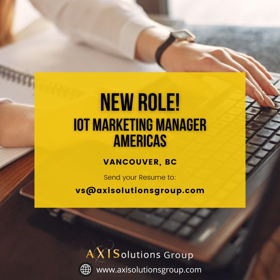 litozway's tweet photo. IoT Marketing Maverick?  Let's connect!  Our client, a global leader in embedded IoT solutions, is looking for the right person in the Vancouver, BC, or surrounding area!  Reach out to Vaishali Sareen, vs@axisolutionsgroup.com for more information!
#iot #marketing #opportunity https://t.co/7GAya5sOEw