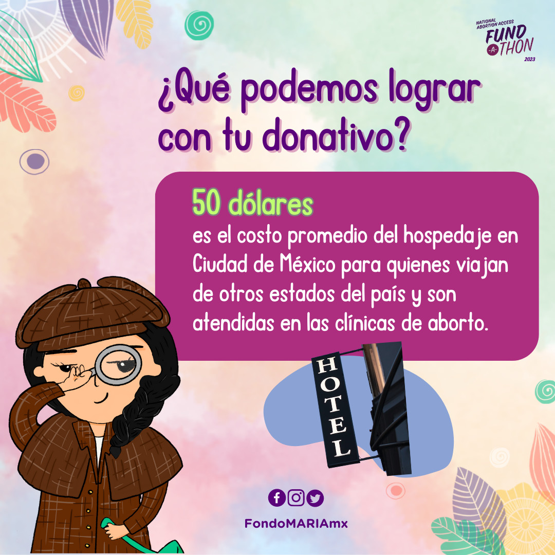 FondoMARIAmx's tweet photo. ¿Qué podemos lograr si donas 50 dólares? 🤔
Podemos tener un espacio seguro al que puede llegar una mujer o persona gestante que decide abortar y viajar a la CDMX 💚
Únete al #Fundathon 💸 de la @AbortionFunds y respalda el acceso a aborto. DONA 👉🏾 https://t.co/LJbeIYIzfd https://t.co/zgqljOFzZG