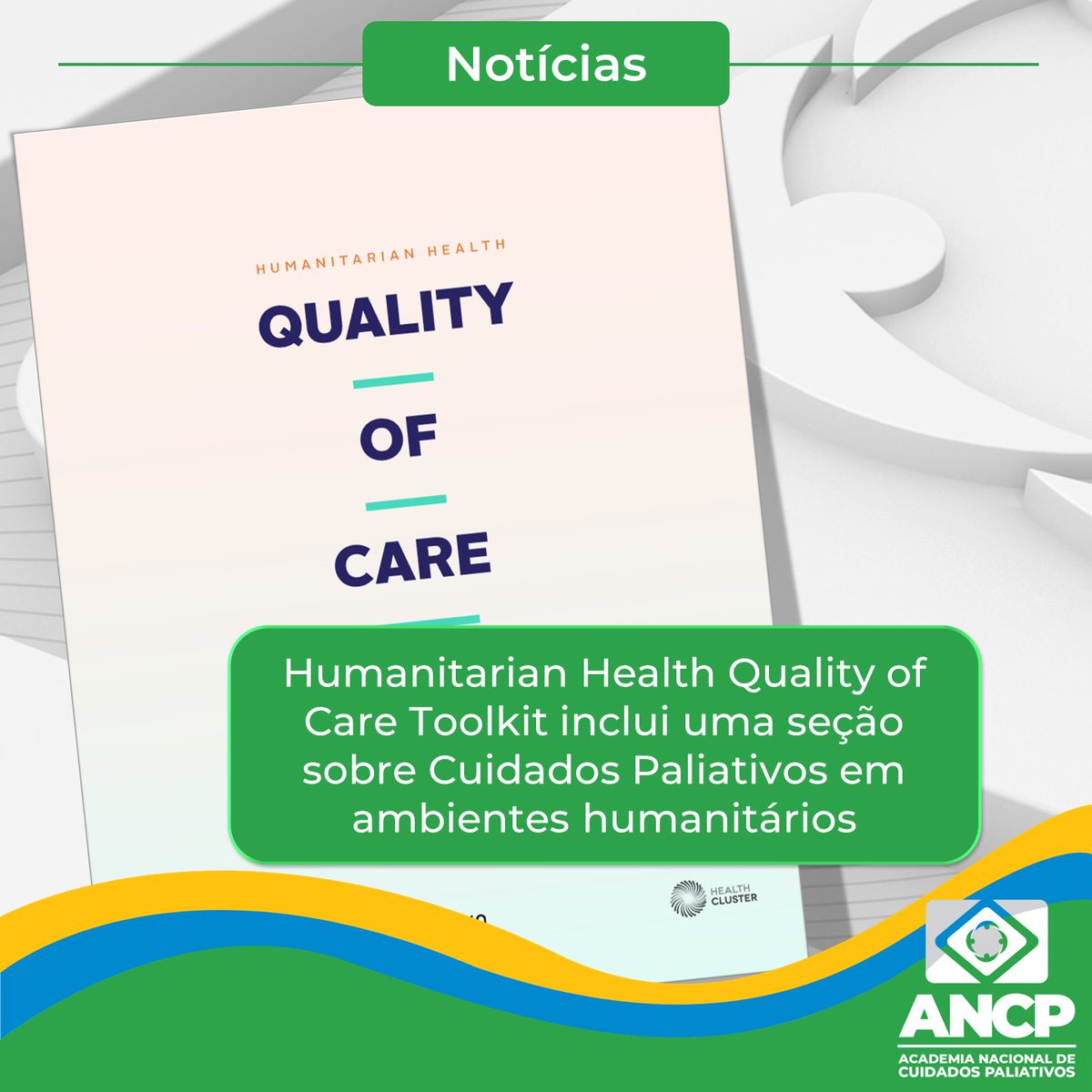 ancpaliativos's tweet photo. Humanitarian Health Quality of Care Toolkit inclui uma seção sobre #CuidadosPaliativos em ambientes humanitários: https://t.co/es9CO3AU9s
#ANCPaliativos #PalliativeCare #Saude #EquipeMultidisciplinar #CuidadosPaliativosPolíticasPúblicasJá #Paliativo23 #IS2ANCP https://t.co/gzWbOkS1Ol