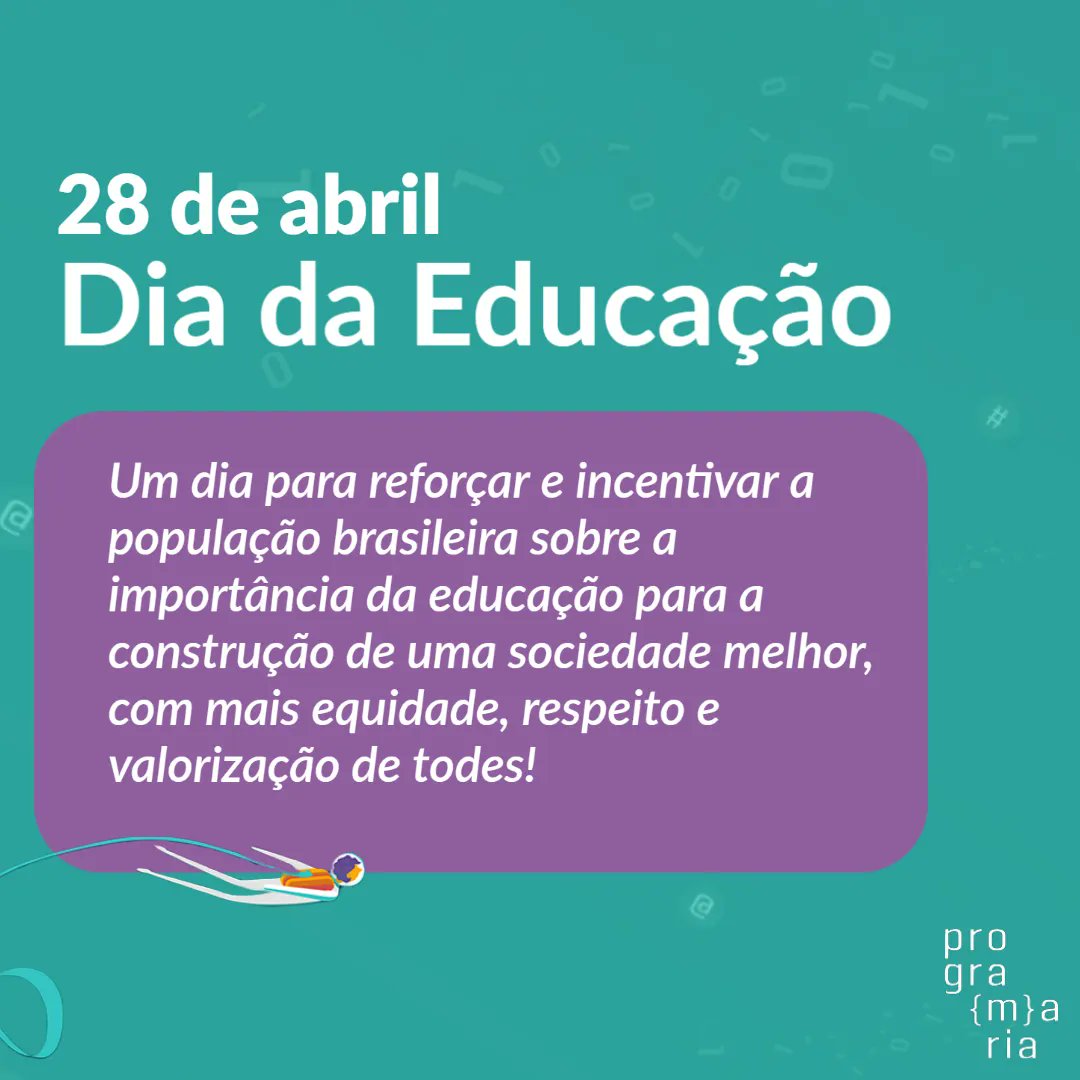 programaria's tweet image. A #PrograMaria acredita que a Educação é a chave que pode transformar o Setor #Tech no Brasil e no mundo em um cenário com mais Diversidade e Inclusão de Gênero.  Por isso deixamos nosso convite para você refletir, se inspirar e aprender com nossos conteúdos, cursos e eventos.