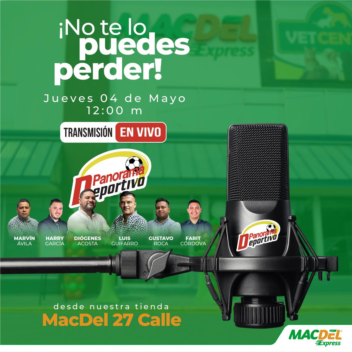 grupomacdel's tweet photo. ¡No te lo pierdas!

#TransmisionEnVivo 🔴 #PanoramaDeportivo https://t.co/8TozhEcpep