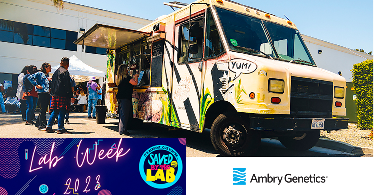 AmbryGenetics's tweet image. Ambry Genetics celebrated our laboratory professionals with a Back to the 90&apos;s lunch on Wednesday. The staff came together for BBQ and fun, including an ice cream truck and trivia session! We are one team with one mission. Thanks for all you do! #LaboratoryProfessionalsWeek